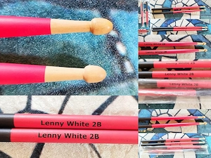Verkaufe original Lenny White 5B red black Woodtip Drumsticks 
