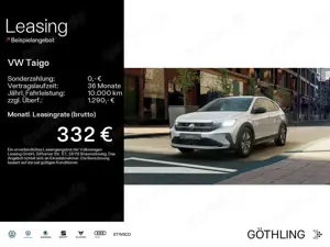 Volkswagen Taigo Life 1,5 l TSI 110 kW (150 PS) 7-G ang-Dop