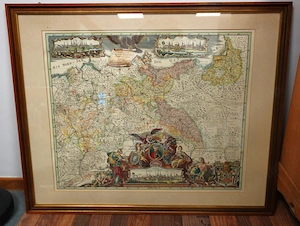 Wandbild, gerahmte Repro d. königl. Preussischen Länder