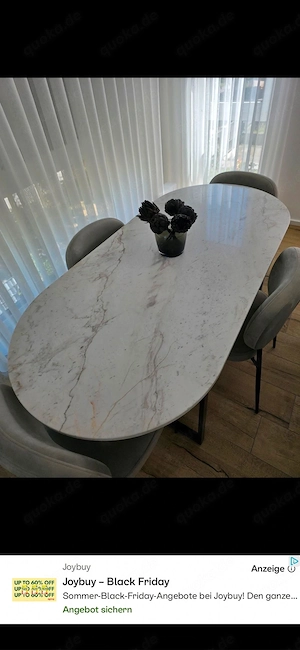 Maße: 170 cm (Länge)   80 cm (Tiefe)   75 cm (Höhe)  Farbe: Weißer Marmor mit natürlicher Maserung  