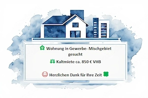 Berufstätiges Ehepaar (53 und 60) sucht 3 Zimmer Wohnung im Gewerbe Mischgebiet Raum Mannheim 25 km