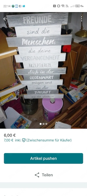 schönes Wohnzimmer schild 