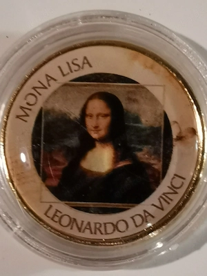 Sehr beliebte und gesuchte 2EURO-Münze "Leonardo da Vinci - Mona Lisa" 24 Karat vergoldet