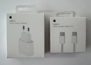 Originales Apple 20W USB-C-Ladegerät für iPhone 15 16 17 + brandneues Apple USB-C-zu-USB-C-Kabel