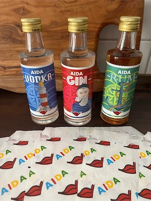 AIDA Gin, Wodka, Rum 0,1 Liter Fläschchen