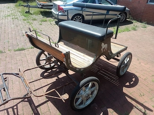 kleine leichte gebremste Ponykutsche für Shetty, Miniaturpferde etc.