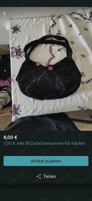 gestrickte Tasche 