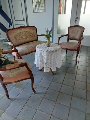 Sitzecke - Sitzbank und 2 Stühle - Vintage 