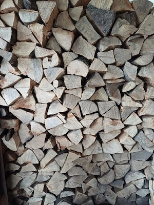 Trockenes Buchenholz, bereit zum Verbrennen 