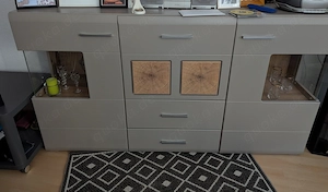 Sideboard Softclose Holz Esche - grau