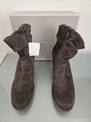 Neu mit Etikett! TAMARIS Damen Leder Stiefeletten,braun, Größe 40 TOP! Klassiker! 