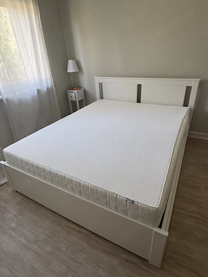 IKEA Songesand Bett mit Lattenrost und Matratze, weiß, 160x200 cm