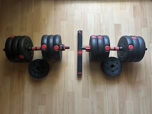 Verstellbare Kurzhantel   Langhantel Set   insgesamt 41 kg