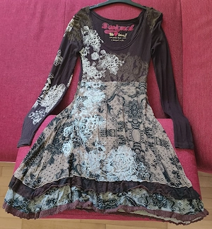 Desigual Kleid langärmlig knielang Größe S   36 sehr gut erhalten