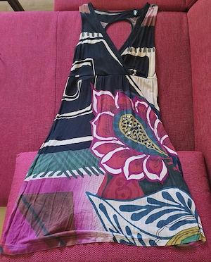 Desigual Sommerkleid Größe S   36 knielang mit Pailletten 