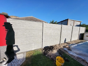 Sichtschutzzaun aus Beton   mehr Ruhe für Garten, Terrasse und Grundstück Bild 4