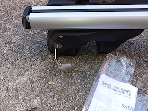 Dachgepäckträger Auto Reling 90kg Dachbox Alu Transport Urlaub Ordnung Menabo Sherman