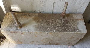 Beton Klotz Tor Schild Gewicht Druck Selten Requisite Außen Werbung Fundament Diskoschild Promotion