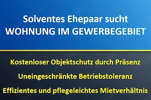 GESUCHT Mannheim 25 km: Betriebsleiterwohnung - Wohnung im Mischgebiet - Gewerbegebiet - zur Miete