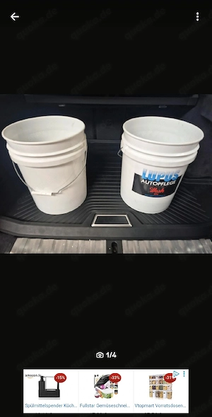 2 x Wascheimer Autopflege 20 Liter Grit-Guard-Schmutzsieb