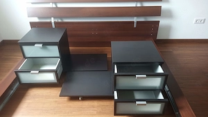 gut erhaltenes Futtondoppelbett