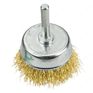 VERTO-Drahtb rste (Ref.-Nr 62H331) mit einem Durchmesser von 75 mm, hergestellt aus vermessingtem