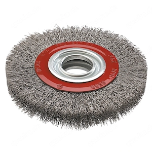 GRAPHIT-Drahtb rste (Art.-Nr 57H592) mit einem Durchmesser von 125 mm, hergestellt aus 0,5 mm