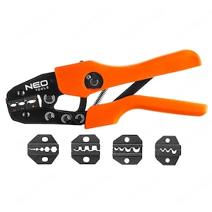 01-537 Zange zum Crimpen von Kabelschuhen, Satz mit 5 Backen Zange zum Crimpen von NEO-Klemmen mit