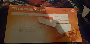 expert Herfag Gutschein Wert 199  für 199  VB in 99974 mühlhausen Thüringen abzuholen! 