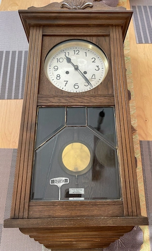 Wanduhr Regulator Gehäuse Deutsche Uhrenfabrik DUFA + Largo Gong