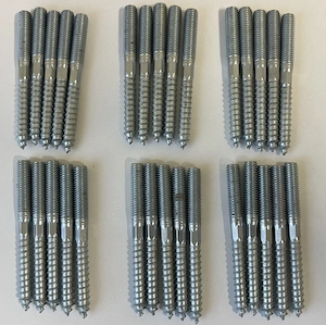 Stockschrauben M8 x 80, 30 Stück,Stahl verzinkt, Innenstern TX 25