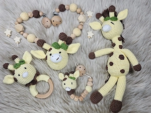 Schnullerkette personalisiert Name Doppelname Greifling Kinderwagenkette Schmusetuch Nuckelkette 