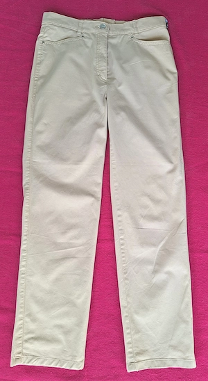 Damenhose Bonita Gr. 36 in Kurzgröße, hellbeige, Baumwolle Elasthan, gut erhalten