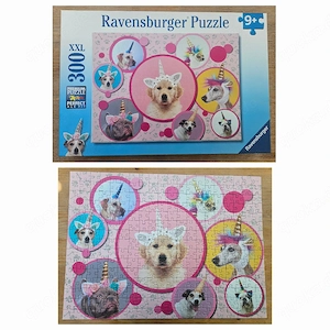 Kinderpuzzle 300 Teile Puzzle "Knuffige Einhorn-Hunde von Ravensburger