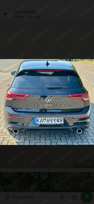 VW Golf VIII 2.0 TSI GTI Schwarzmetallic,BJ 04.2023 Bild 4