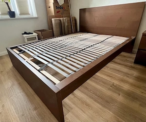 IKEA Malm Bett 140x200 Eiche Dunkel wie Neue