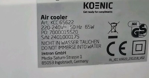 koenic Luftkuhler klimagerat