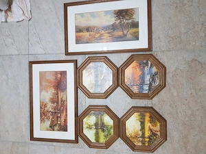 Bilderserie im Holzrahmen Eiche
