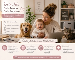 Nebenjob von Zuhause (m w d) | flexibel | auch ohne Erfahrung Deutschlandweit Minijob,  Heimarbeit 