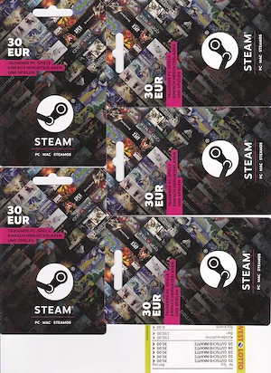 Spiele - Geschenkkarte Steam 30 Euro für 25 22 Euro