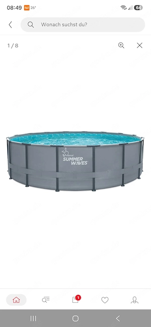 Pool 4,88x1,22 neu mit Zubehör 