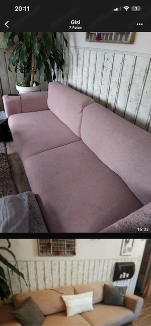 Rosa Couch heute abholen