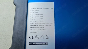SOLARTRONICS FSD 12V 600 Watt Spannungswandler mit Display