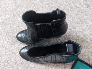 Prada Leder Stiefeletten Schwarz Gr. 37,5