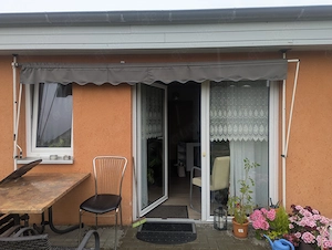Klemmmarkise mit Handkurbel 