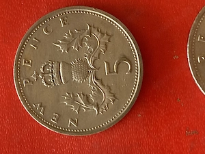 Münze Münzen Umlaufmünze Großbritannien 5 Pence 1969