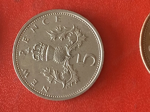 Münze Münzen Umlaufmünze Großbritannien 5 Pence 1980