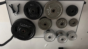 Kurz- und Langhantel mit 72,25 kg