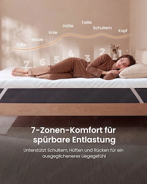 Matratzen Topper 160x200cm H3 H4 8cm Matratzentopper Gel-Viscoschaum & Komfortschaum