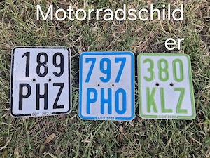 Motorradschilder